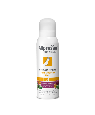  Allpresan® pedicare krémová pena na veľmi suchú pokožku nôh s vôňou passion fruit a Aloe vera